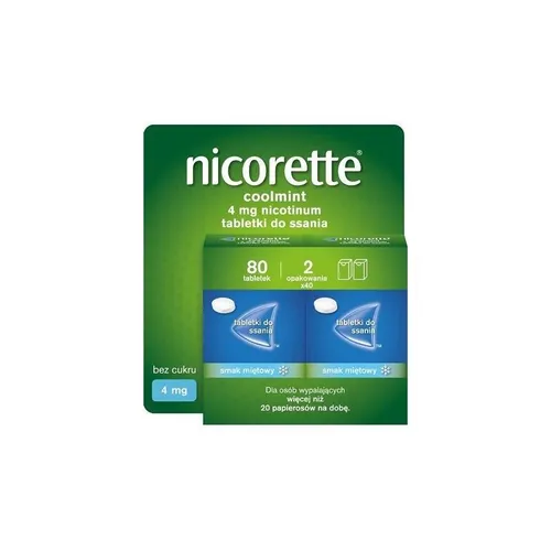 Nicorette Coolmint 4 mg, 80 tabletek do ssania