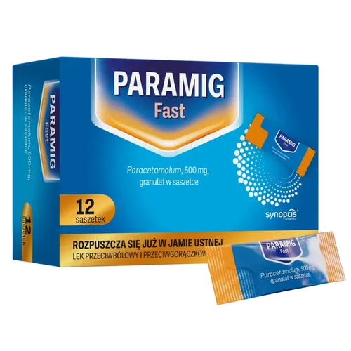 Paramig Fast 500 mg, 12 saszetek