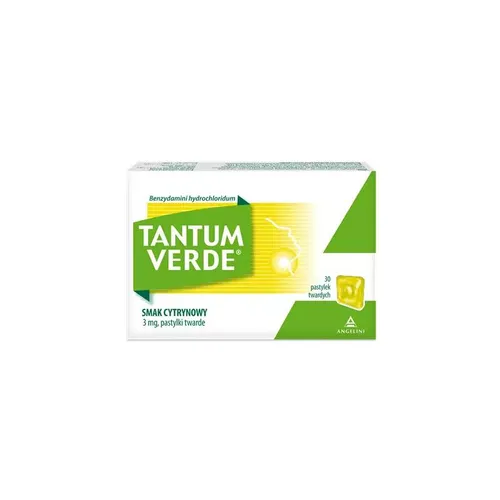 Tantum Verde 3 mg, smak cytrynowy, 30 pastylek do ssania