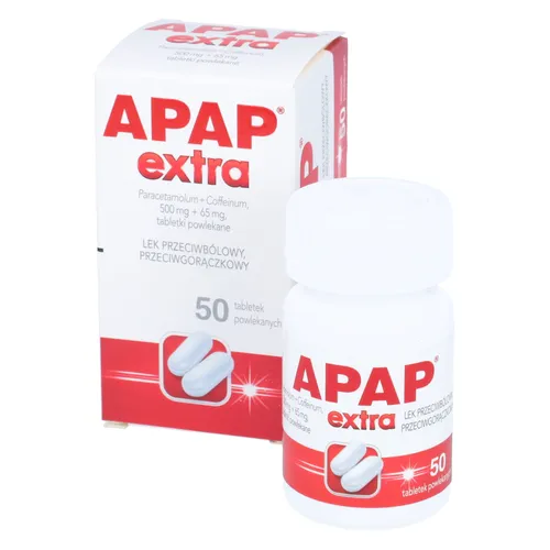 APAP Extra 500 mg + 65 mg, 50 tabletek