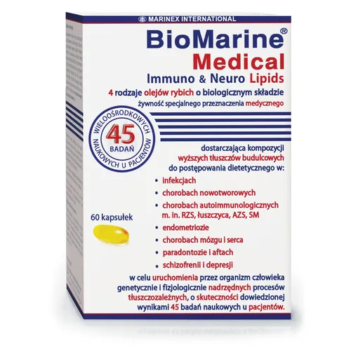 BioMarine Medical Immuno end Neuro Lipids, 60 kapsułek
