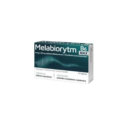 Melabiorytm B6 MAX 6 mg + 20 mg, 30 tabletek