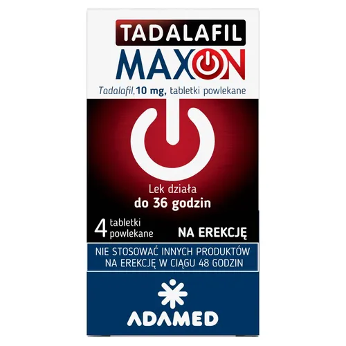 Tadalafil Maxon 10 mg, 4 tabletki
