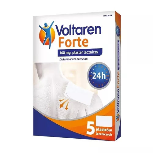 Voltaren Forte 140 mg, 5 plastrów leczniczych