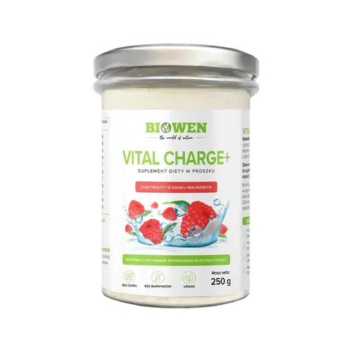 Biowen Elektrolity Vital Charge+, smak malinowy, 250 g