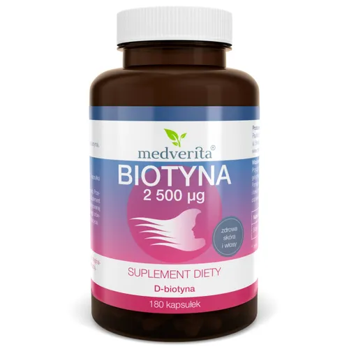 Medverita Biotyna 2500 mcg, 180 kapsułek