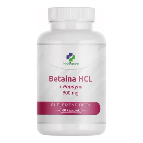 MedFuture Pureline Betaina HCL + Pepsyna 800 mg, 60 kapsułek