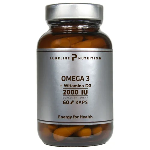 Pureline Nutrition Omega 3+ Witamina D3, 60 kapsułek