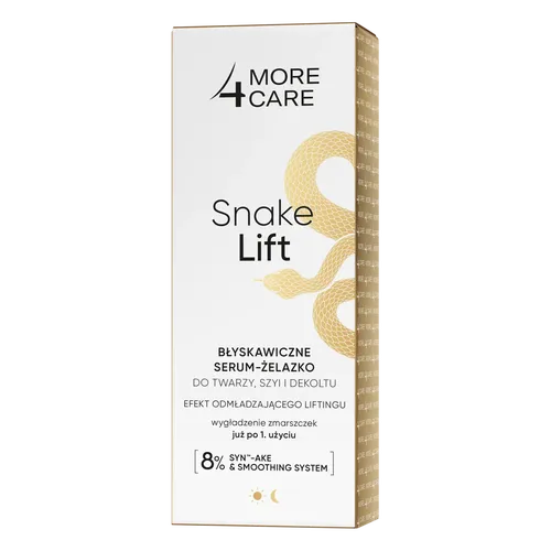 MORE4CARE - Snake Lift, błyskawiczne serum-żelazko do twarzy, szyi i dekoltu, 35 ml