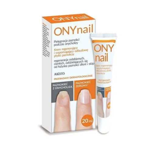 ONYnail - krem regenerujący i wspomagający odbudowę płytki paznokcia, 20 ml