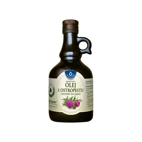 Olej z ostropestu tłoczony na zimno, 500 ml