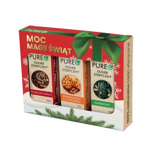 Pureo - zestaw olejków eterycznych Moc Magii Świąt, 3x10 ml