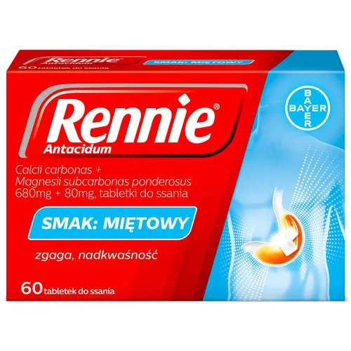 Rennie Antacidum, 60 tabletek do ssania