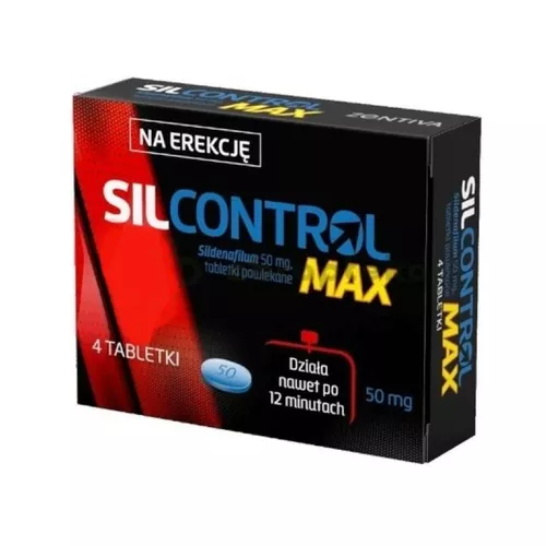 Silcontrol Max 50 mg, 4 tabletki powlekane
