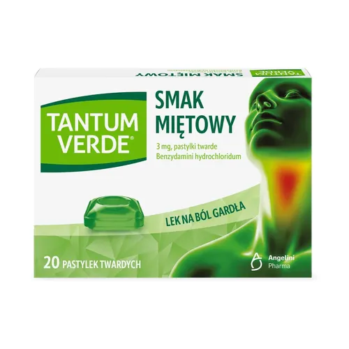 Tantum Verde, smak miętowy, 20 pastylek do ssania