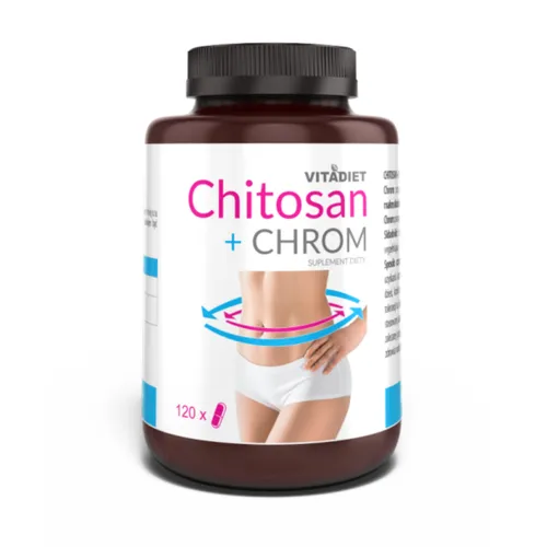 Vitadiet, Chitosan + Chrom, 120 kapsułek