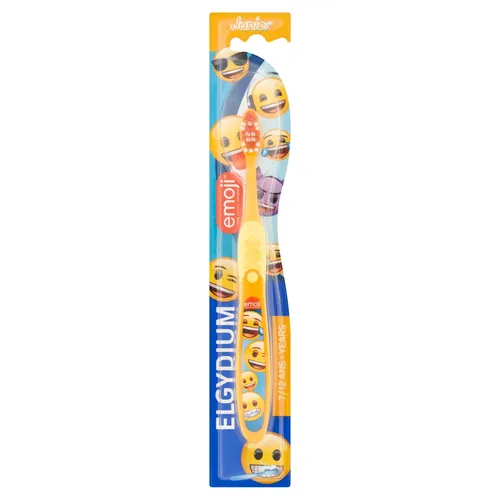 ELGYDIUM EMOJI JUNIOR - szczoteczka do zębów dla dzieci 7-12 lat, 1 sztuka
