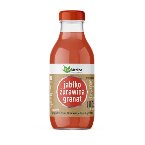 EkaMedica, sok jabłko żurawina granat, 300 ml