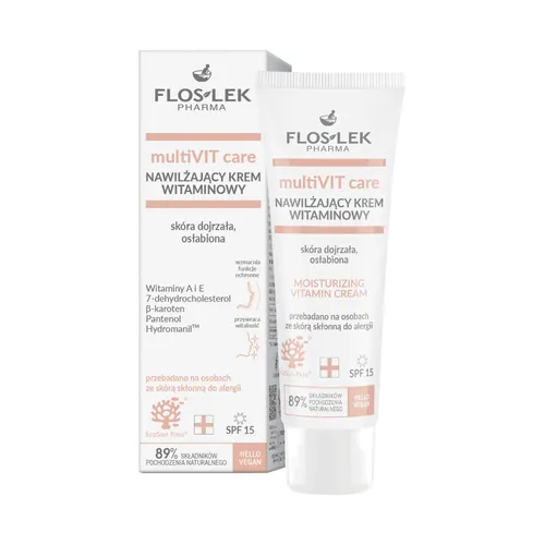 FLOSLEK multiVIT care - nawilżający krem witaminowy SPF 15, 50 ml