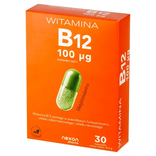Nexon Pharma Witamina B12 100 mcg, 30 kapsułek