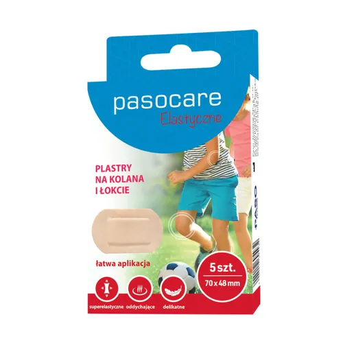 Pasocare - elastyczne plastry na kolana i łokcie, 5 sztuk