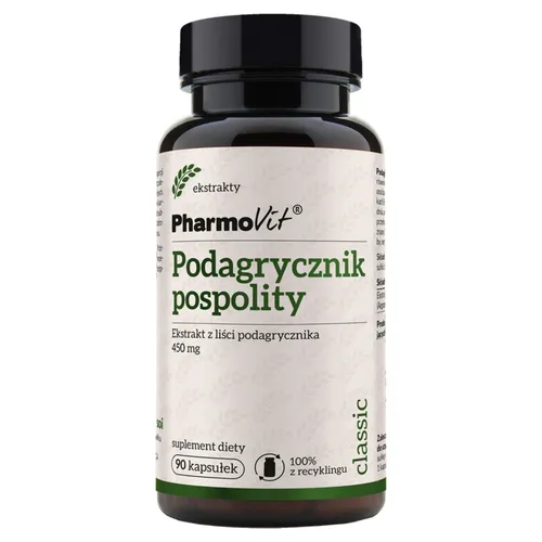 Pharmovit Podagrycznik pospolity, 90 kapsułek