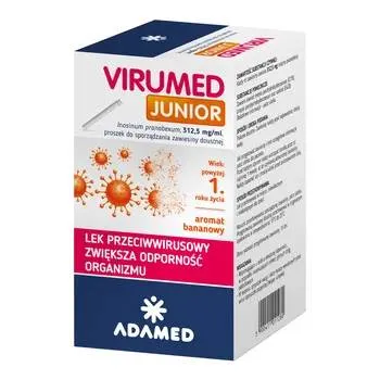 Virumed Junior, 312,5 mg/ml, proszek do sporządzania zawiesiny doustnej, aromat bananowy, 60 ml
