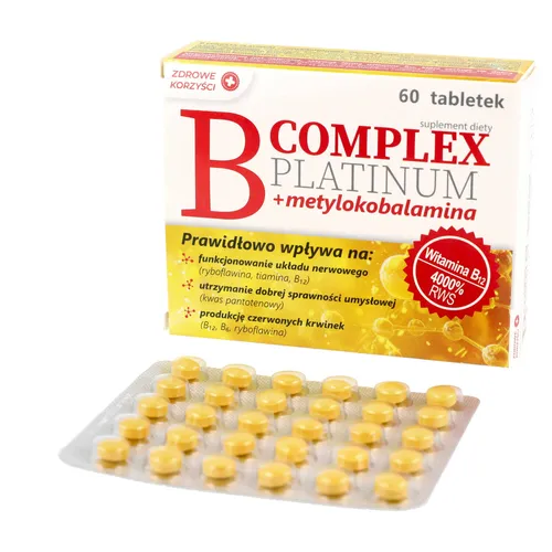 Zdrowe Korzyści B Complex Platinum, 60 tabletek