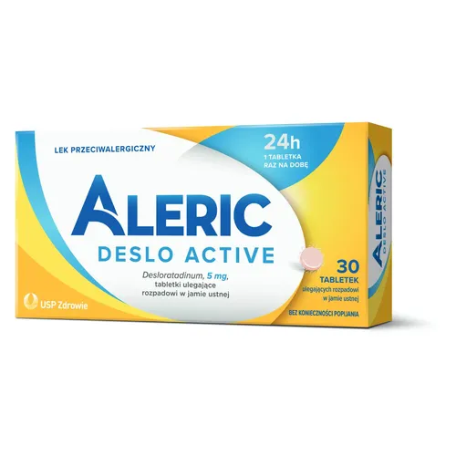 Aleric Deslo Active 5 mg, 30 tabletek ulegających rozpadowi w jamie ustnej