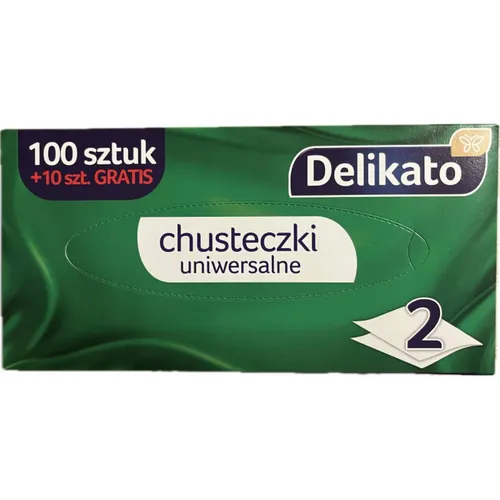 DELIKATO - chusteczki higieniczne A'100+10 sztuk, 1 karton
