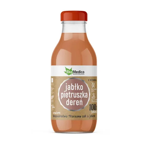 EkaMedica, sok 100%, jabłko pietruszka dereń, 300 ml