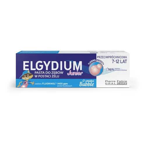 Elgydium Junior Bubble - Pasta do zębów dla dzieci 7-12 lat, 50 ml