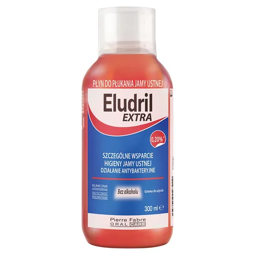 Eludril Extra - Antybakteryjny płyn do płukania jamy ustnej, 300 ml