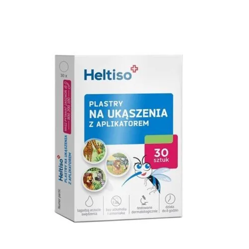 Heltiso Plaster na ukąszenia z aplikatorem, 30 sztuk