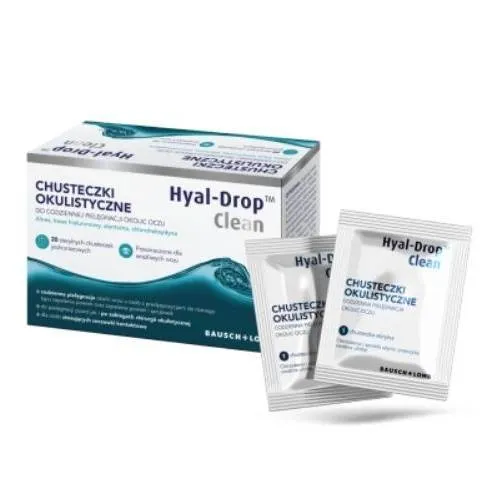 Hyal-Drop Clean, chusteczki okulistyczne, 20 saszetek