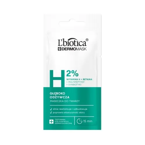 L'biotica Dermomask - maseczka do twarzy głęboko odżywcza z witaminą H, 8 ml