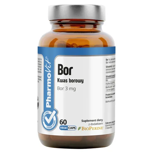 PharmoVit Kwas Borowy 3 mg, 60 kapsułek