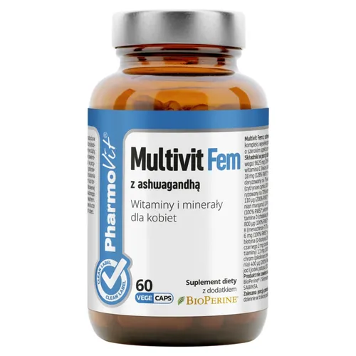 PharmoVit Multivit Fem z ashwagandhą, 60 kapsułek