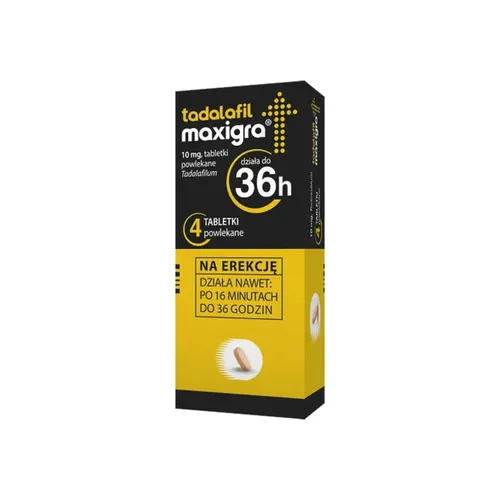 Tadalafil Maxigra 10 mg, 4 tabletki powlekane