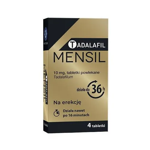 Tadalafil Mensil 10 mg, 4 tabletki