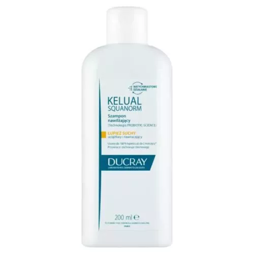 DUCRAY Kelual Squanorm - szampon nawilżający łupież suchy, 200 ml