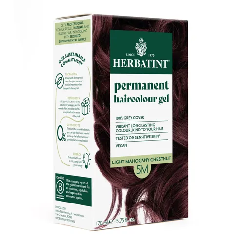 Herbatint - farba do włosów, kolor 5M jasny mahoniowy kasztan, 1 sztuka