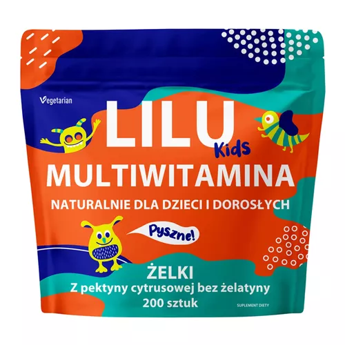 Lilu Kids -  Multiwitamina, żelki dla dzieci i dorosłych, 200 sztuk
