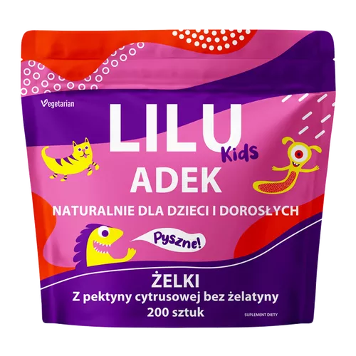 Lilu Kids Witamina ADEK, żelki dla dzieci i dorosłych, 200 sztuk