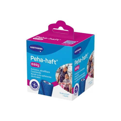 Peha-haft Easy - opaska podtrzymująca niebieska, 6 cm x 4 m, 1 sztuka