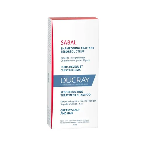 DUCRAY Sabal - szampon do włosów tłustych regulujący wydzielanie sebum, 200 ml