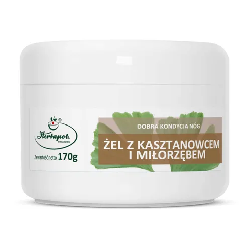 Herbapol Kraków - żel na obrzęki z kasztanowcem, miłorzębem, ruszczykiem i rutyną, 170 g