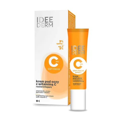 IDEE DERM - rozświetlający krem pod oczy z witaminą C, 15 ml