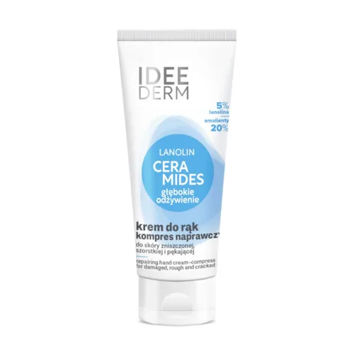 IDEE DERM - ceramidowy krem-kompres naprawczy do rąk dla przesuszonej skóry, 75 ml