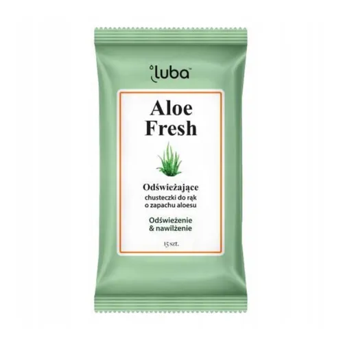 Luba - Odświeżające chusteczki do rąk z aloesem, 15 sztuk